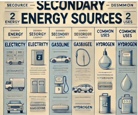 Secondary Energy sources