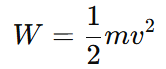 kinetic energy formula