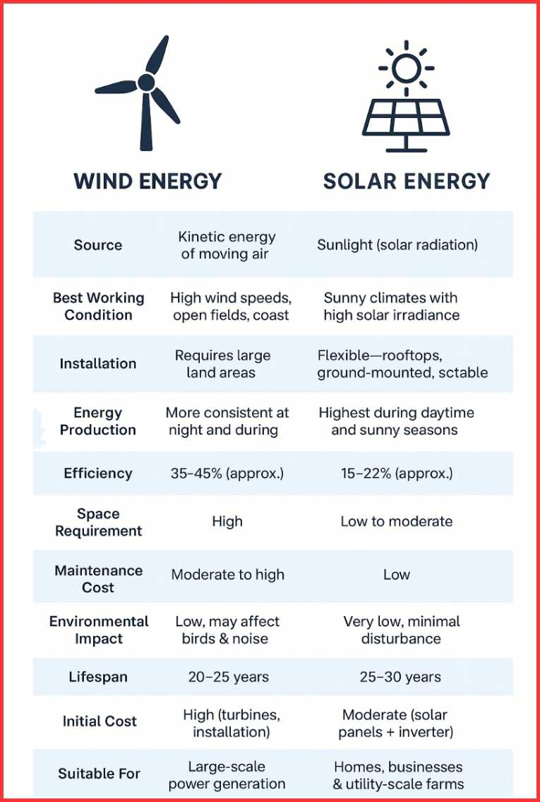 Wind Energy vs Solar Energy