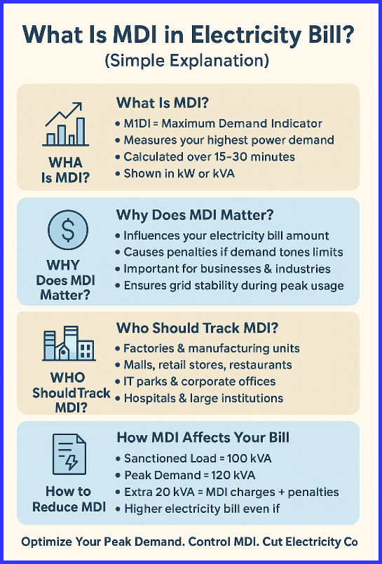 What is MDI in the Electricity Bill?