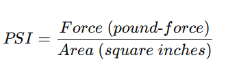 Pound per Square Inch (PSI) formula