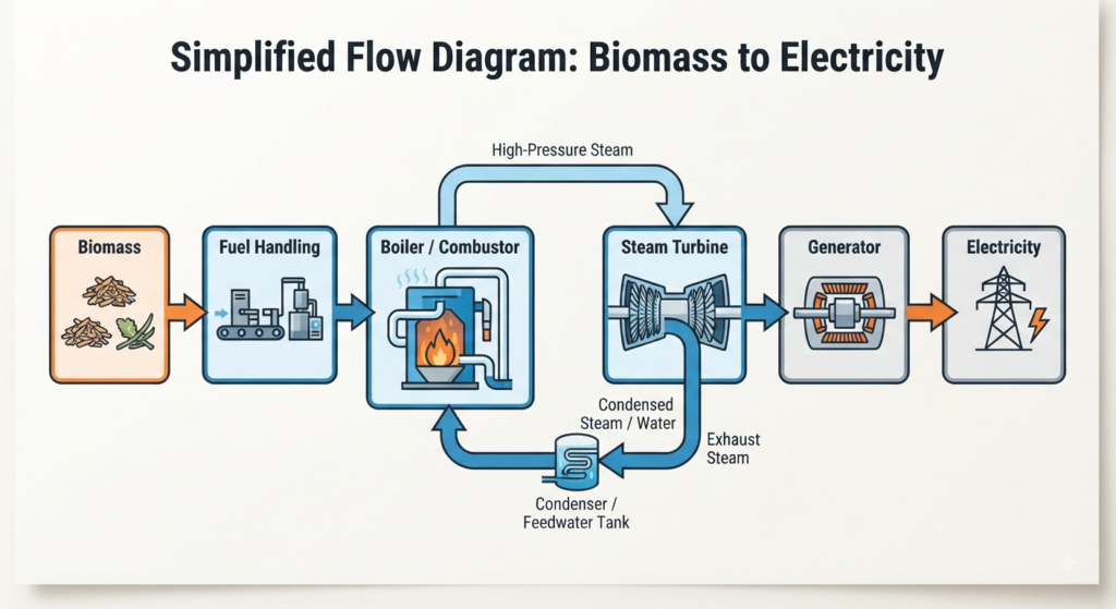 Biomass Power Generation diagraam
